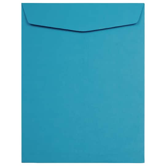 JAM Paper 10" x 13" Recycled Blue Open End Catalog Envelopes, 100ct.
